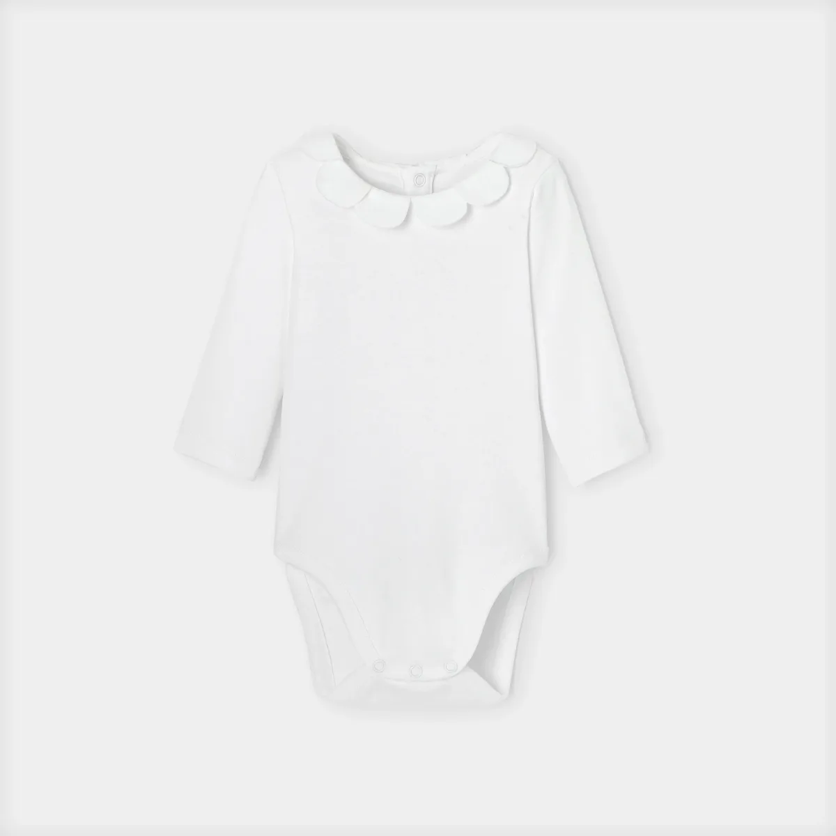 View 1 - Baby girl petal neckline bodysuit