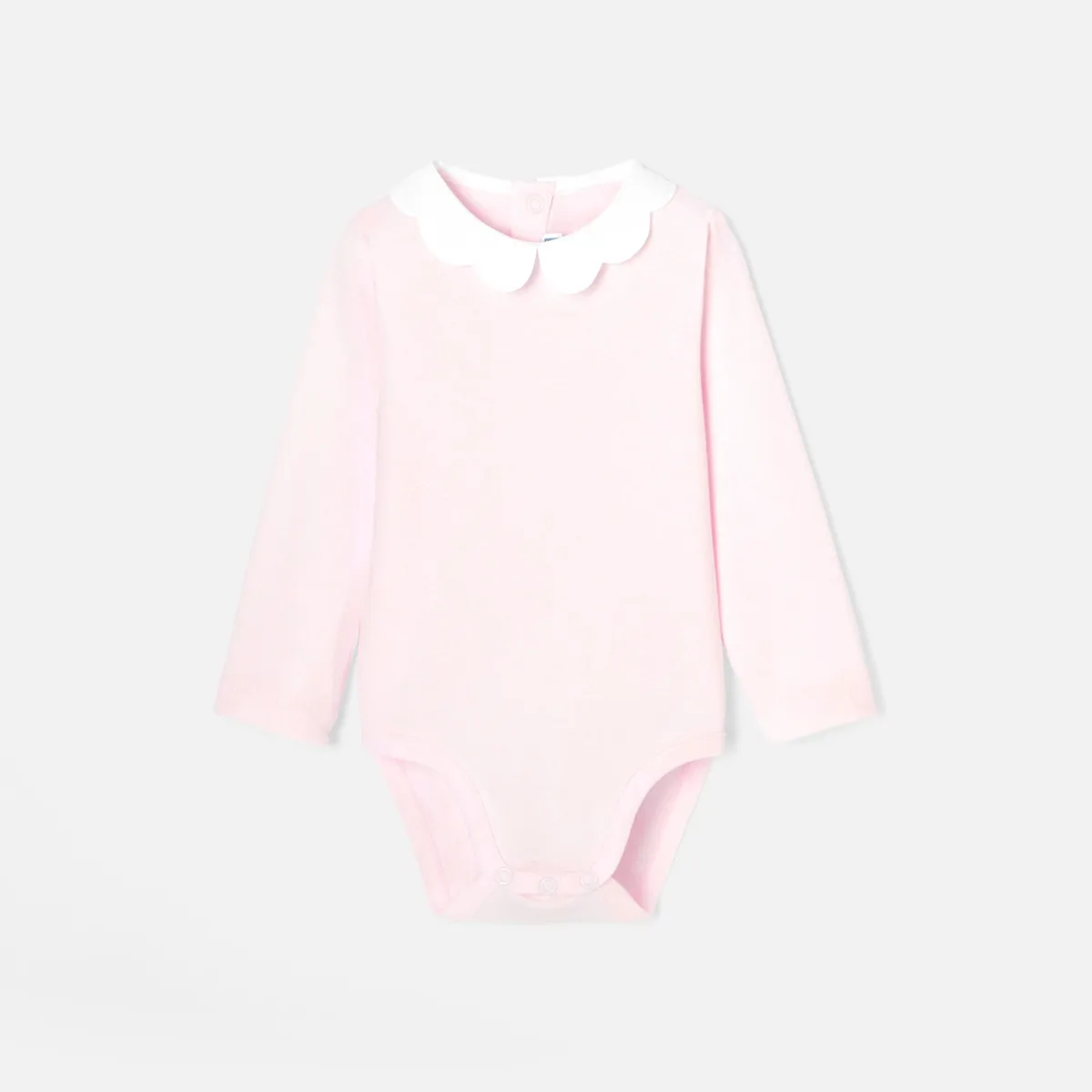 View 1 - Baby girl scalloped neckline bodysuit