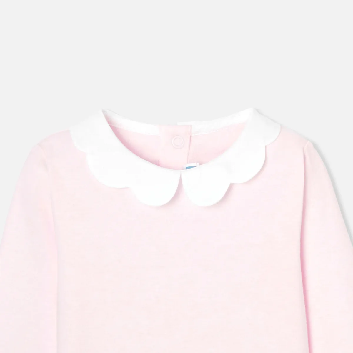 View 3 - Baby girl scalloped neckline bodysuit