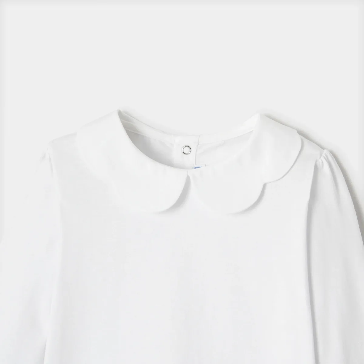 View 3 - Girl scalloped collar t-shirt