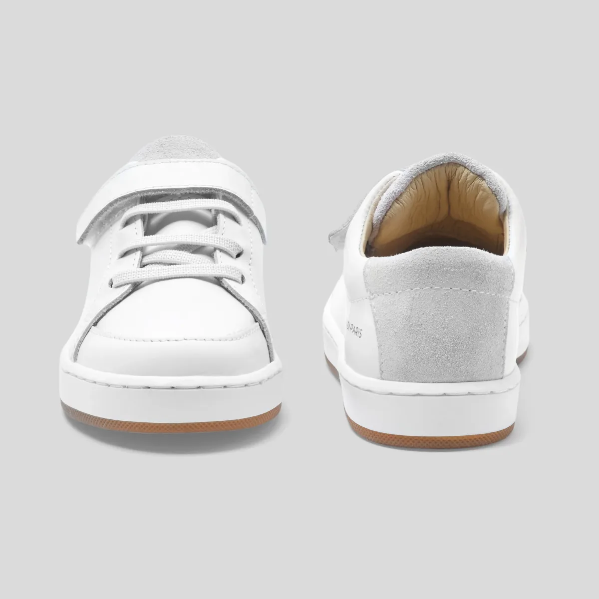 View 4 - Boy smooth leather trainers