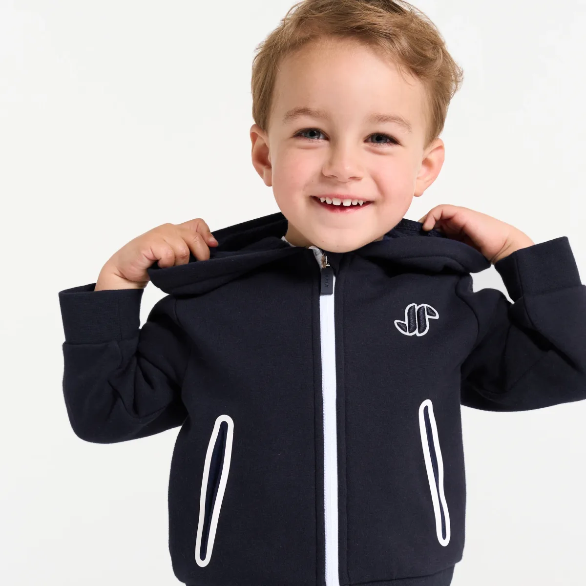 View 2 - Baby boy fleece zip-up sweatshirt