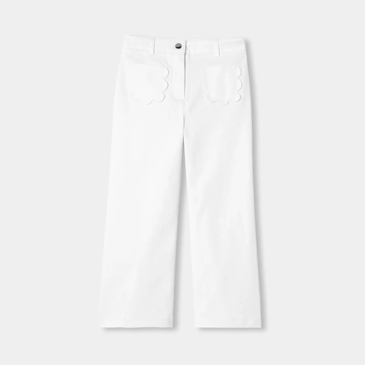 View 1 - Girl wide-leg twill trousers