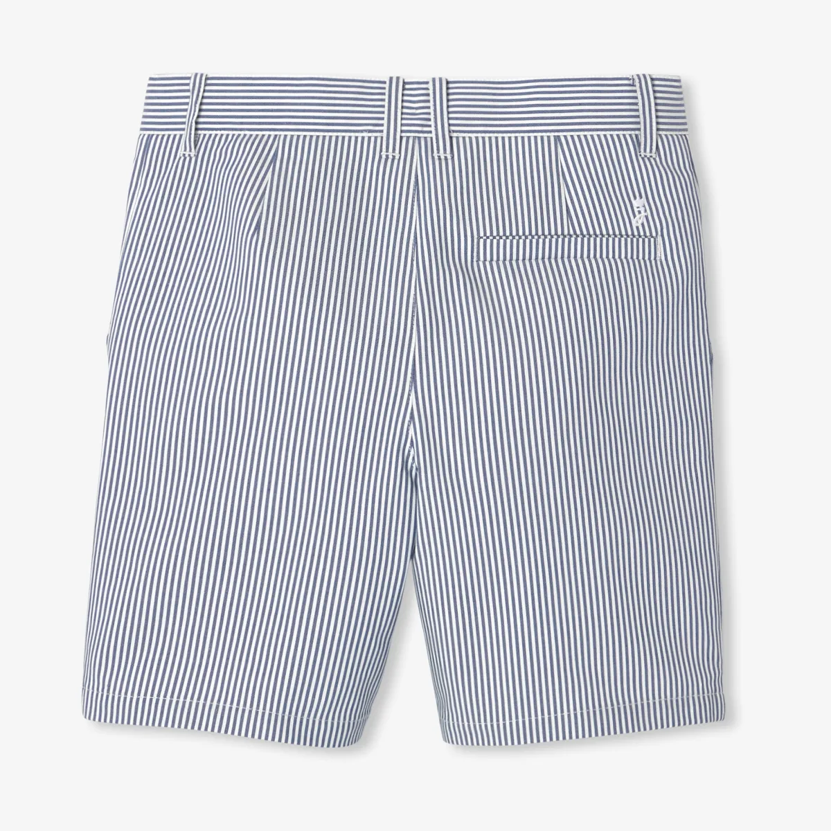 View 2 - Boy striped twill Bermuda shorts