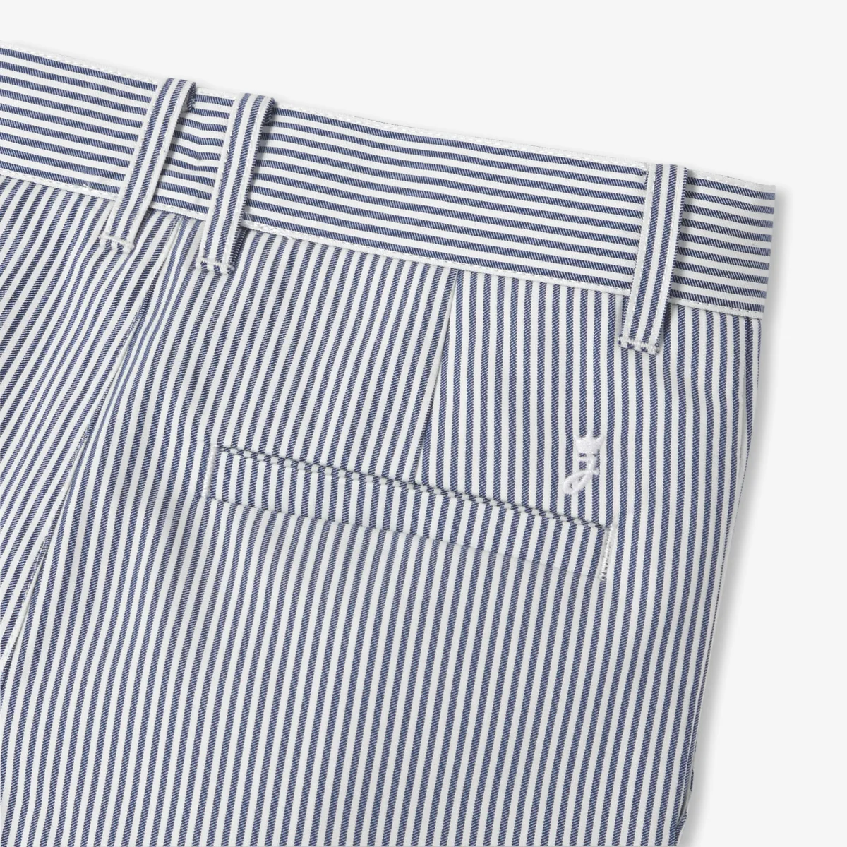View 4 - Boy striped twill Bermuda shorts