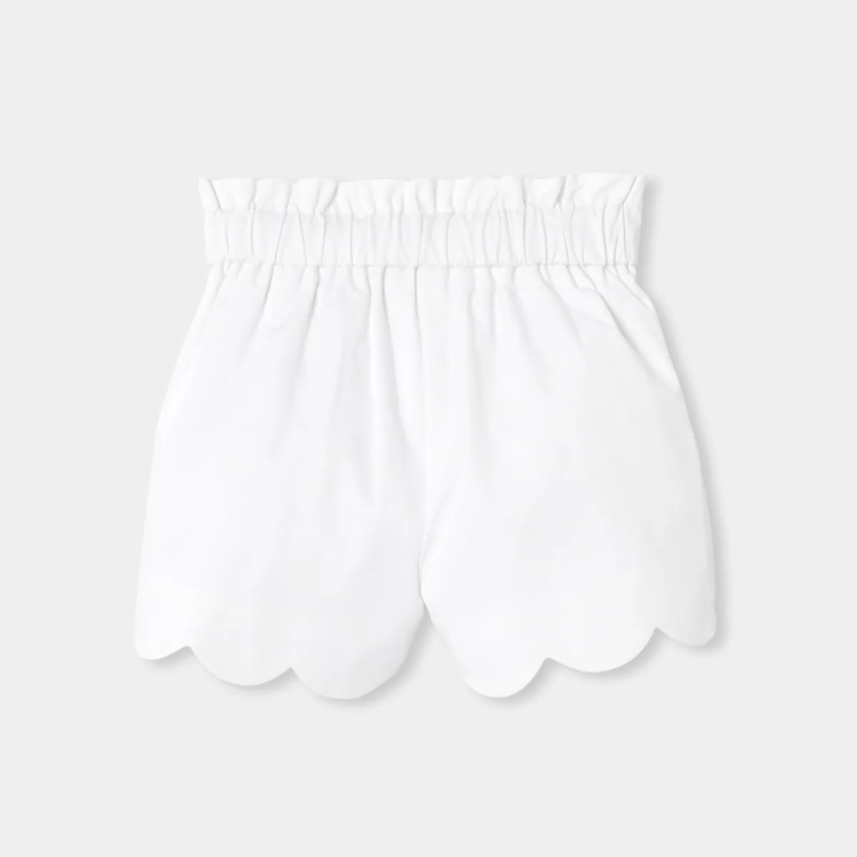 View 2 - Baby girl paper bag waist twill shorts