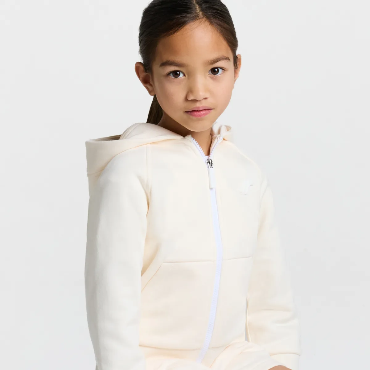 View 1 - Girl fleece zip-up sweatshirt