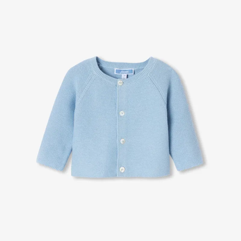 View 1 - Baby boy garter stitch cardigan