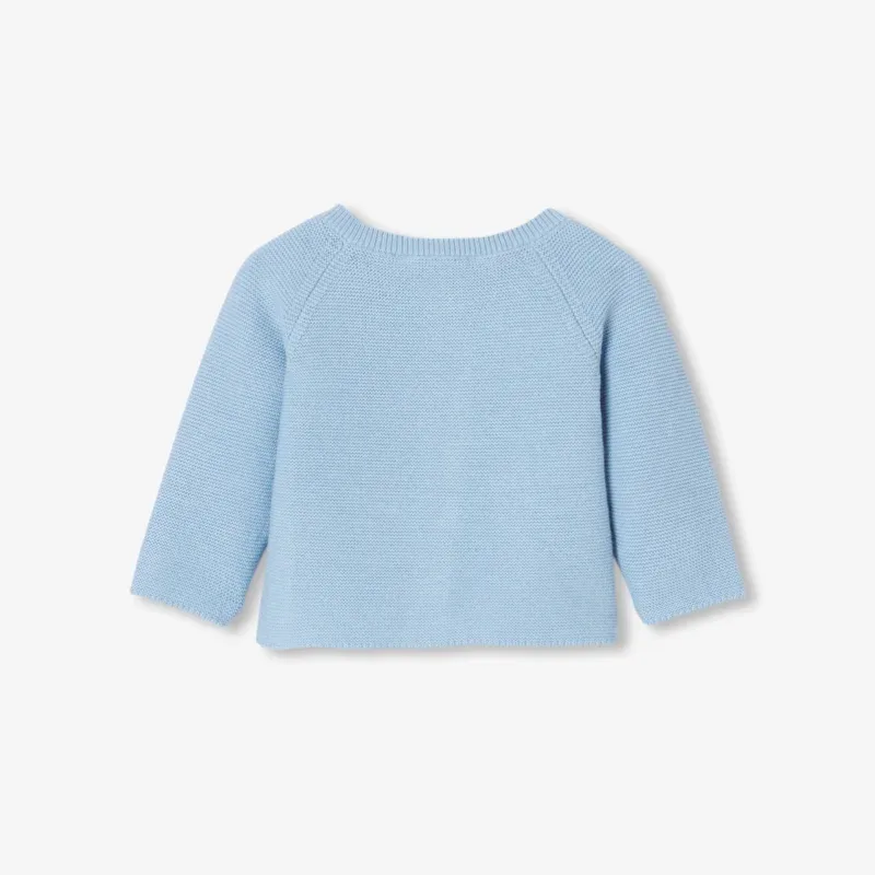 View 2 - Baby boy garter stitch cardigan