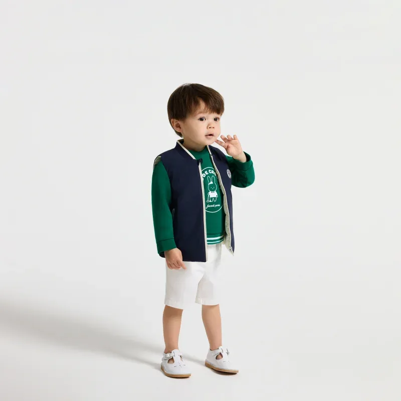View 2 - Baby boy reversible sleeveless padded jacket