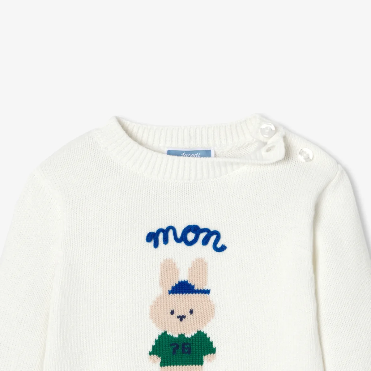 View 5 - Baby boy intarsia bunny cotton jumper