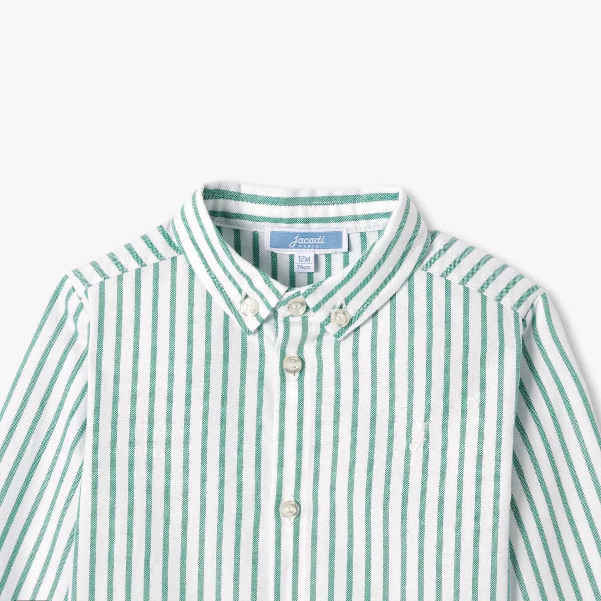View 3 - Baby boy striped oxford cotton shirt