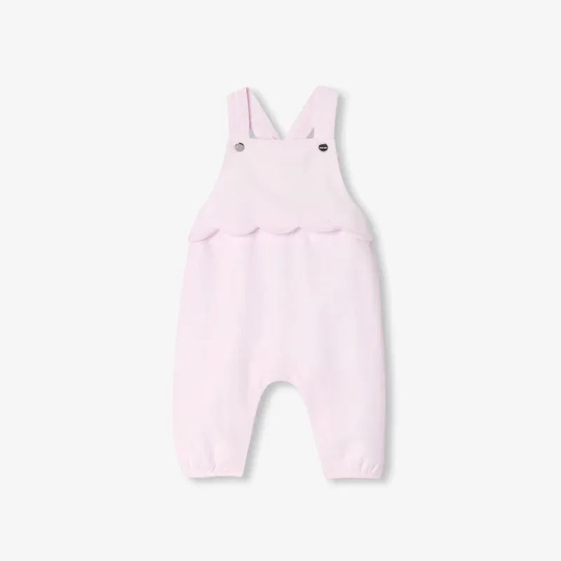 View 1 - Baby girl velvet overalls