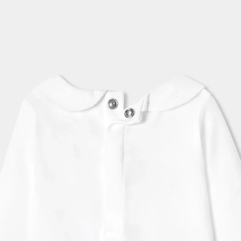 View 4 - Baby girl long-sleeved cotton bodysuit