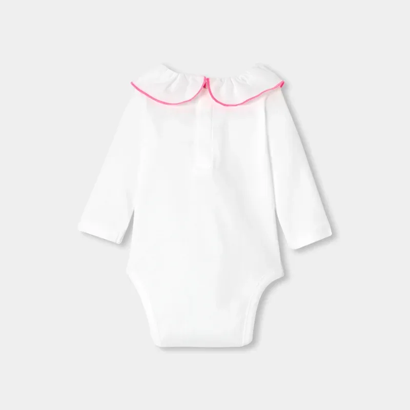 View 2 - Baby girl long-sleeved cotton bodysuit