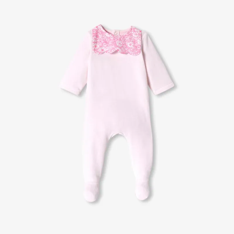 View 1 - Baby girl velvet pyjamas