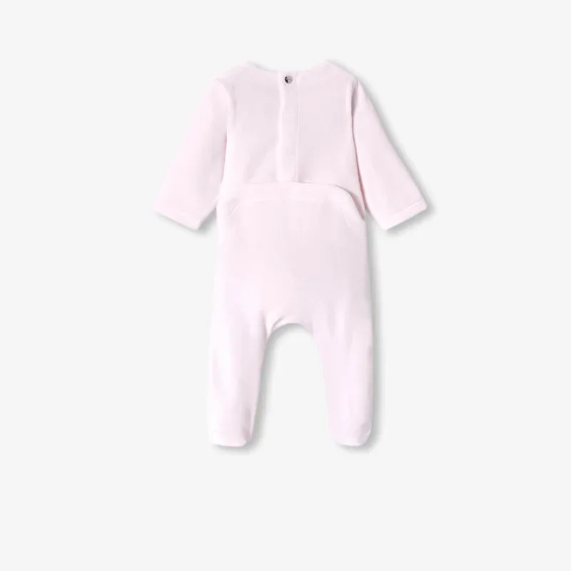 View 2 - Baby girl velvet pyjamas