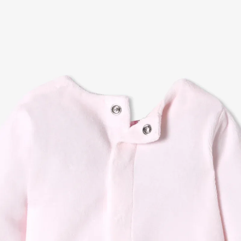 View 4 - Baby girl velvet pyjamas