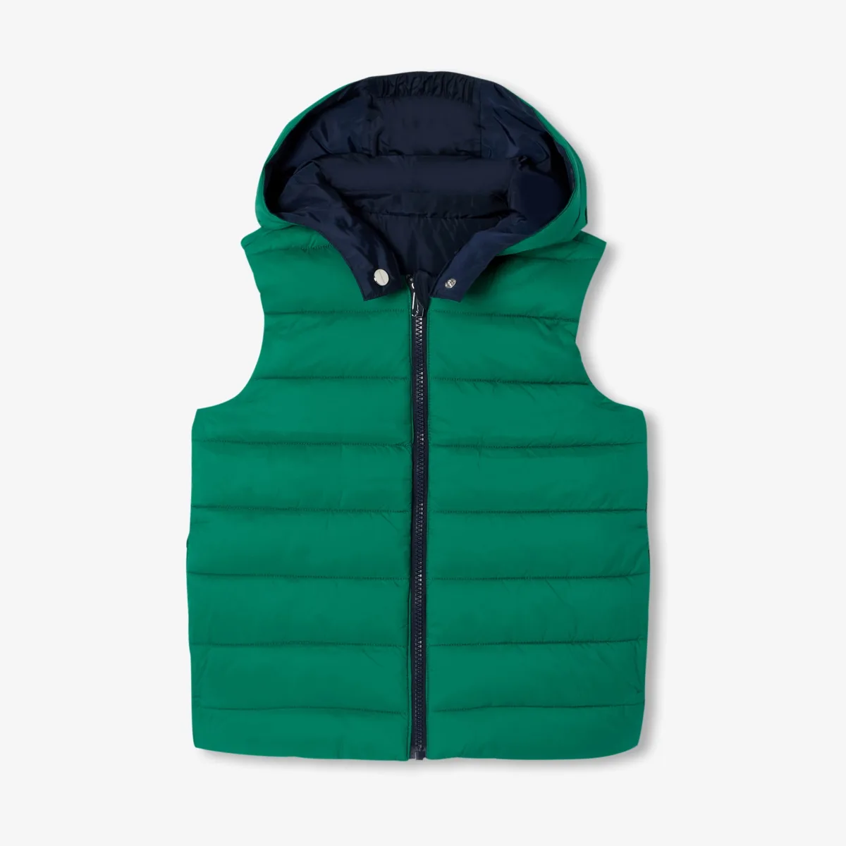 View 2 - Boy reversible sleeveless paded jacket