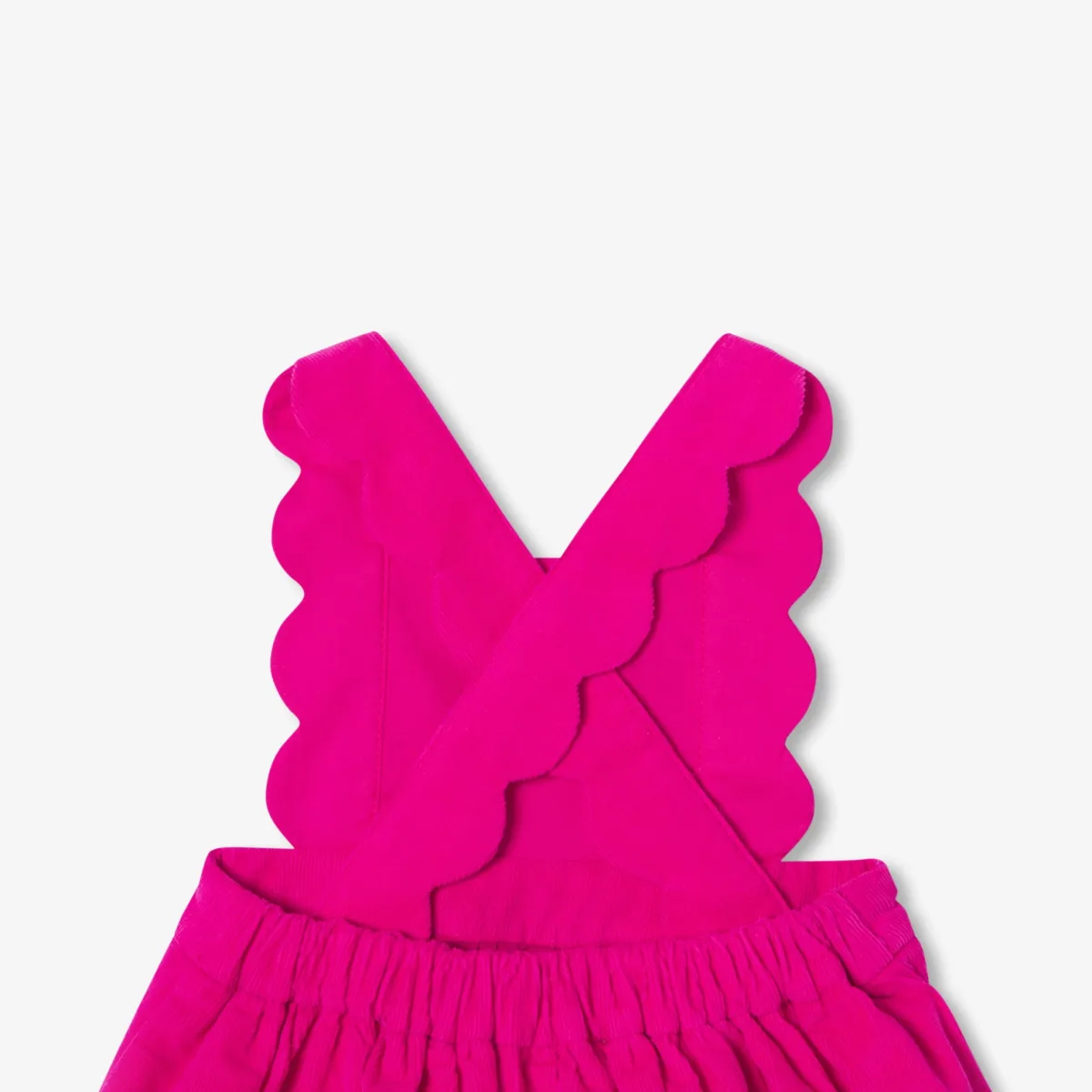 View 4 - Baby girl pinafore dress in milleraies velvet