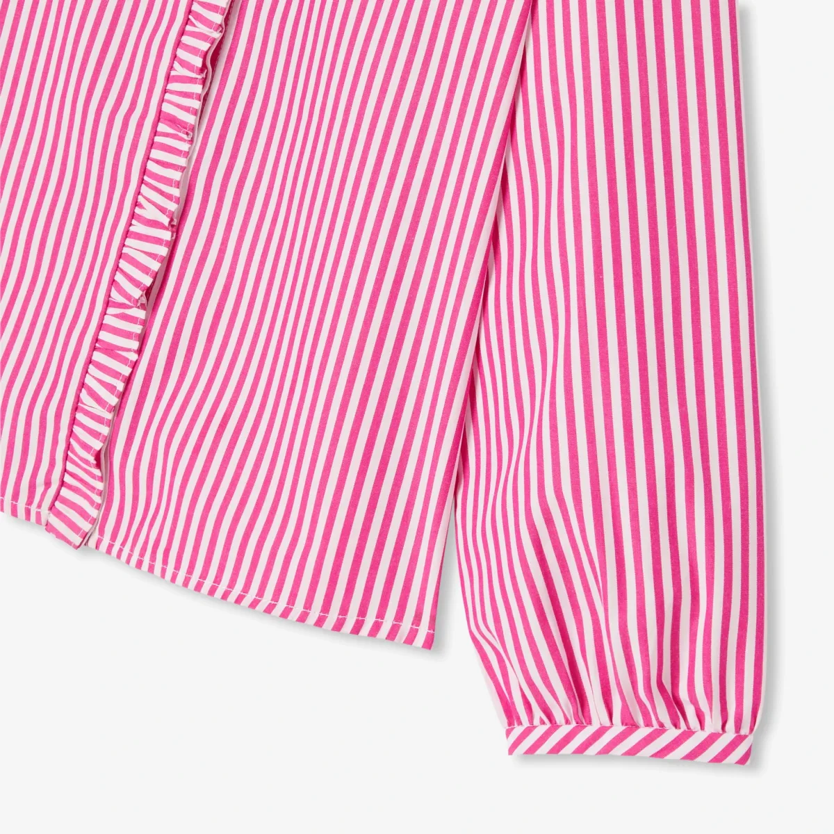 View 4 - Striped popeline shirt for girls