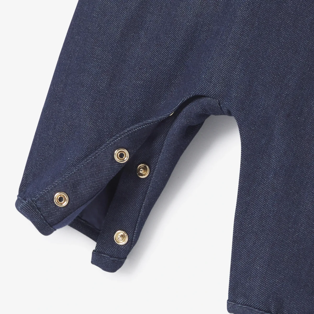 View 4 - Baby girl dungarees in soft denim