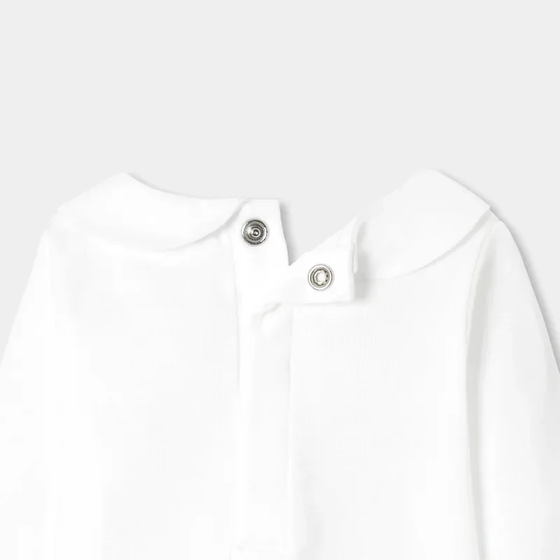 View 4 - Baby girl long-sleeved cotton bodysuit