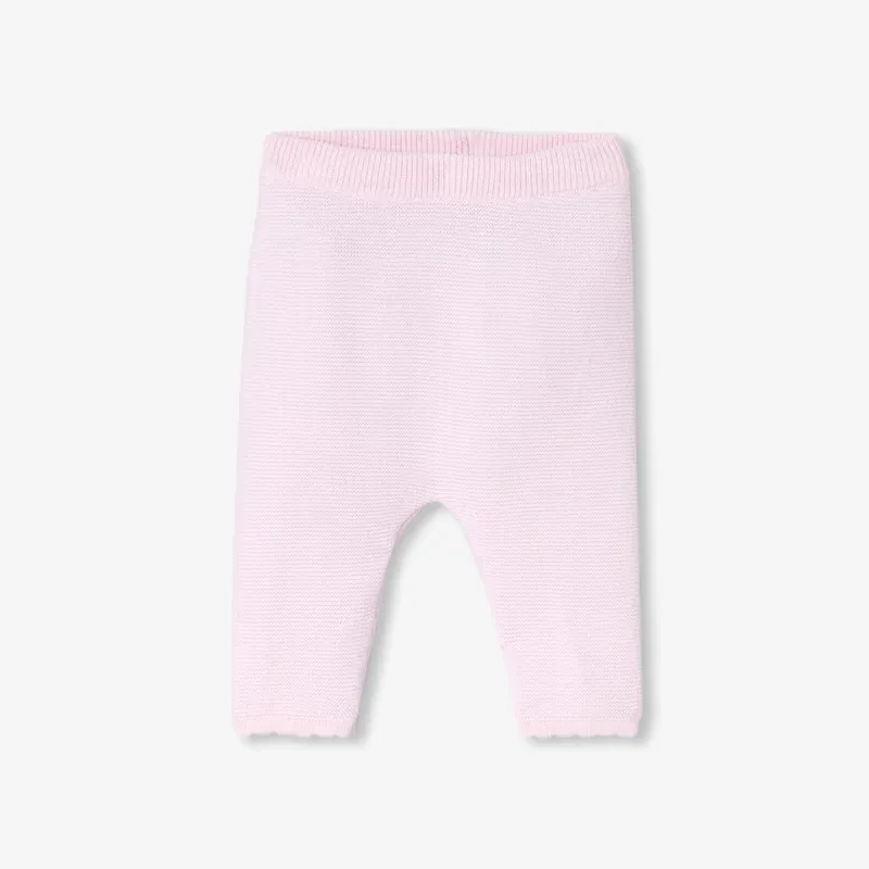 View 4 - Baby girl garter stitch knit set