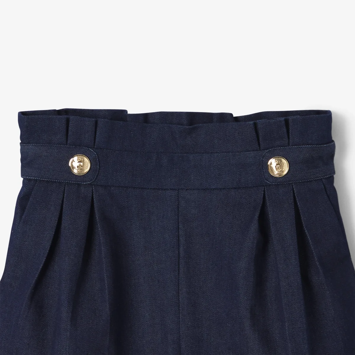 View 3 - Girl wide-leg jeans in raw denim