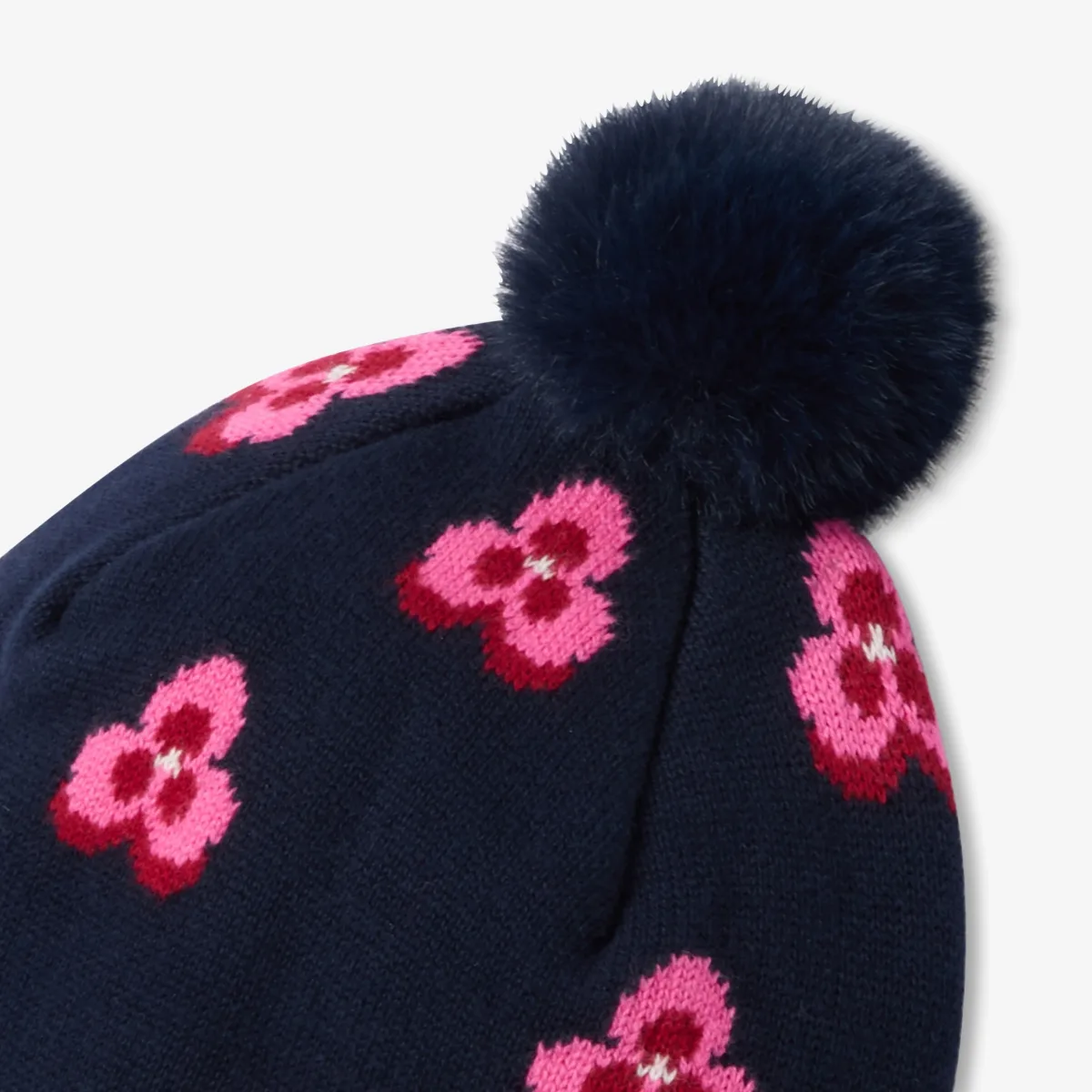 View 2 - Baby girl lined knit beanie