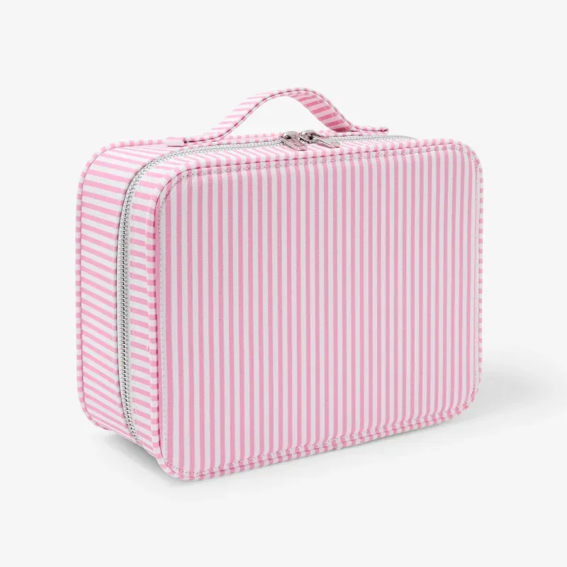 View 1 - Striped coated cotton baby suitcase
