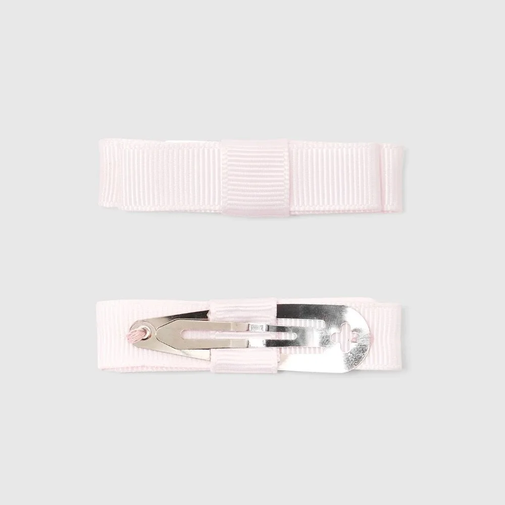 View 2 - Set of 2 barrettes with flat bow