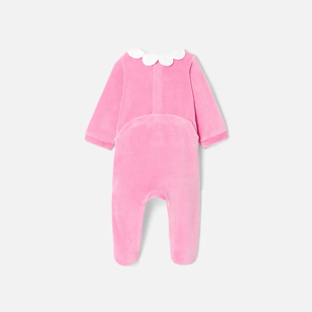 View 2 - Baby girl velvet pajamas