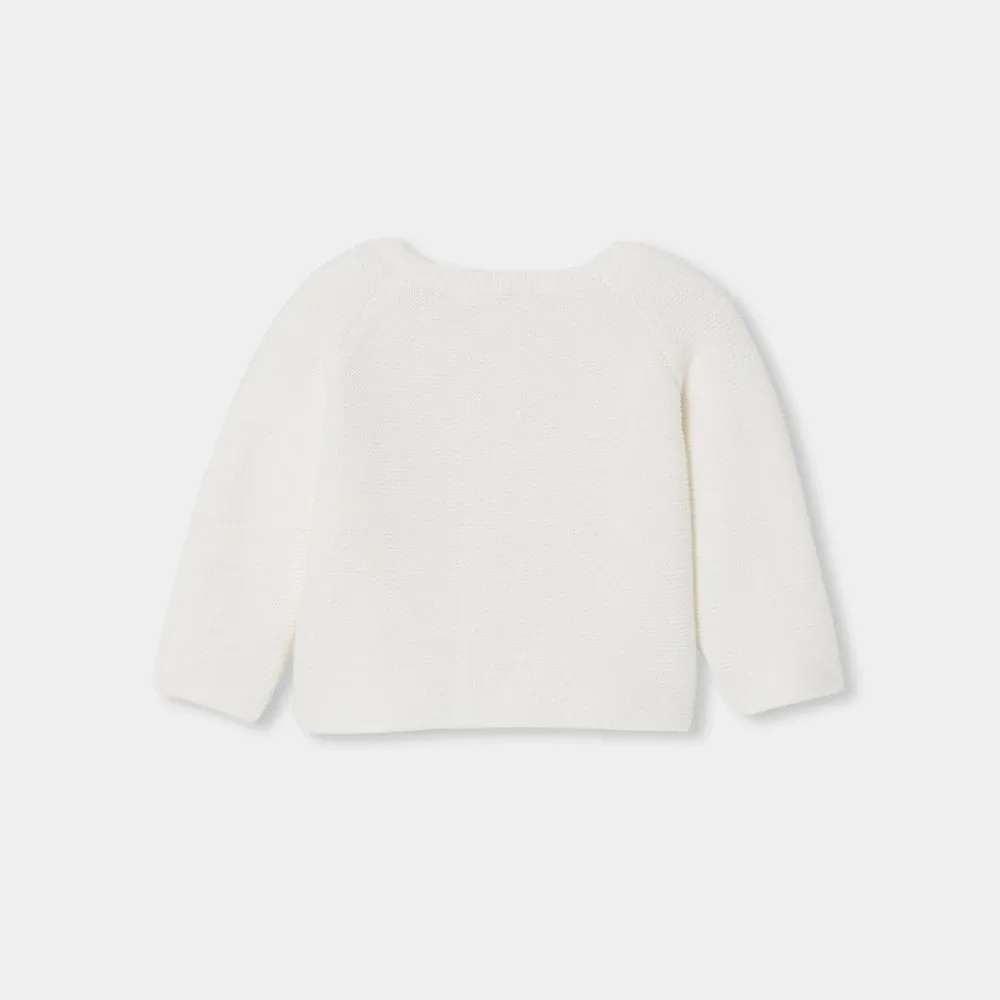View 2 - Baby wool and cotton cardigan