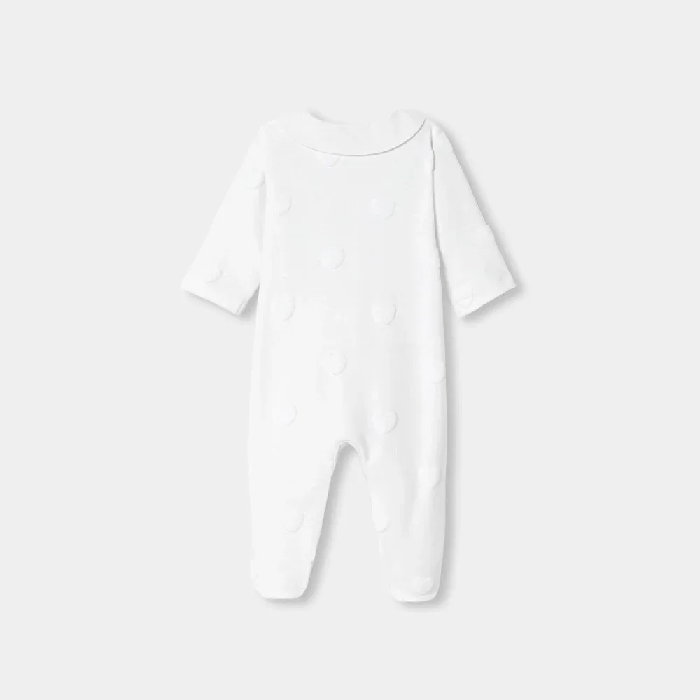 View 2 - Baby girl jersey  pyjamas with cloud motif